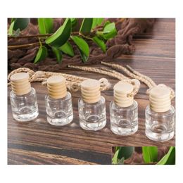 Essential Oils Diffusers Square Round Car Per Bottle Pendant Ornament Air Freshener For Diffuser Fragrance Empty Glass Drop Delivery Dhmxm