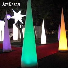 Factory Price Wedding Party Decoration Led Inflatable Cone Inflatable Claw Pillar OX Horn Lamp For Sale