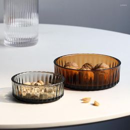 Plates Desktop Nuts Fruit Storage Tray Luxury Home Decor Two-layer Glass With Lid Living Room Organizing Box