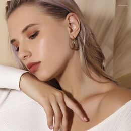 Hoop Earrings Irregular Simple Curved Women's Fashion Wire Ear Studs Threader Circle Statement Dangler For Girls