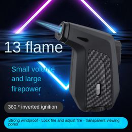 High-grade Cigar Lighter Outdoors Windproof Gas Lighter Jet Tube Barbecue Lighters Gadgets for Men Cigarette Accessories Fires