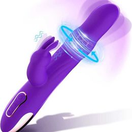 factory outlet Women's rabbit G-point rotary vibrator fake penis clitoral female adult toy vibration and rotation modes
