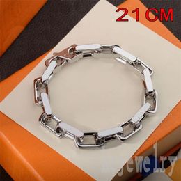 Stainless steel link chain silver necklace hiphop luxury bracelet for women orange black jewellery thanksgiving gift great mens bracelet luxe womenF23
