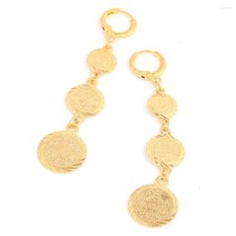 Dangle Earrings Gold Color Coin Muslim Islamic Jewelry Islam Ancient Arab Women Jewellry