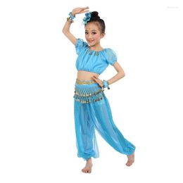 Stage Wear Girls Performance Belly Dance Costume Child Ballroom Suit Bollywood Dancewear 5-pieces Set