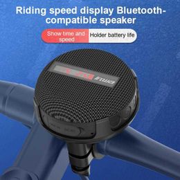 Speakers Cell Phone Speakers Bicycle LED Digital Display Wireless Bluetooth Speaker Portable Outdoor Column IPX65 Waterproof Subwoofer Hand