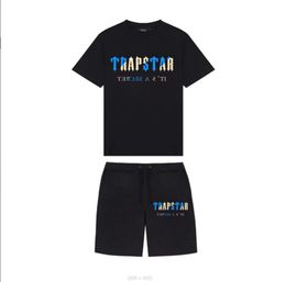 2023 Men's women Sports suit Summer brand Fashion Solid Color Simple Round Neck Casual T-shirt+shorts Two Piece Set Men's T-shirt shorts