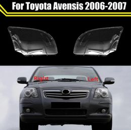For Toyota Avensis 2006 2007 Car Headlight Lens Glass Auto Shell Headlamp Lampshade Head light Lamp Cover Transparent Lampcover