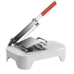 Home Kitchen Frozen Meat Slicer Manual Stainless Steel Food Cutter Slicing Machine Automatic Meat Delivery Nonslip Handle Wholesale