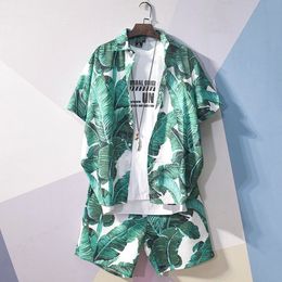 Men s Tracksuits Beach Clothes Men Hawaiian Shirt Set Fashion Clothing Streetwear Causal Seaside Outfits Breathab Cool Shorts 230522