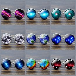 Cufflinks Universe Galaxy Planet Cufflinks Men Fashion Cuff Links Wedding Nebula Moon Jewellery Star Best Man Cufflinks