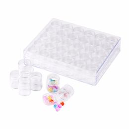 Boxes 1Set/3Sets (30pcs Jars/Set) Beads Containers Jewellery Boxes Clear Plastic Box Beads Organisers Bottle Painting Storage