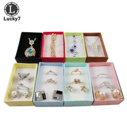 Boxes Wholesale Assorted Colours Jewellery Sets Display Box Necklace Earrings Ring Box 5*8*2.5cm Packaging Gift Box mixed 24pcs/lot