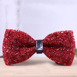 Bow Ties Fashion Designer Buling Rhinestones Luxurious Gypsophila Crystal Banquet Club Wedding Uniform Tie Men Accessories