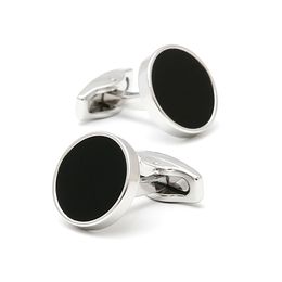 Cufflinks Men 2023 TOMYE XK23007 Classic Casual Black Silver Colour Round Buttons Formal Dress Shirt Cuff Links Wedding Gifts