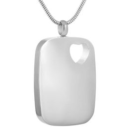 Chains Engravable Heart In Tag Memorial Jewellery For Ashes Cremation Pendant Necklace UrnsChains