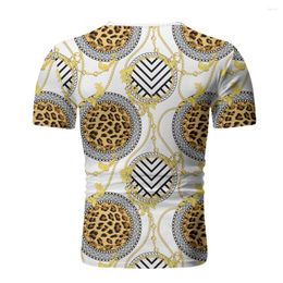 Men's T Shirts Printed Splicing Striped Pattern Casual Regular Fashion Lapel Short Sleeve O-Neck Shirt 2023 T-shirts