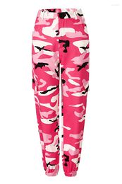 Women's Pants Women Camouflage Casual Pink Cargo High Waist Loose Trousers Denim Cotton Harem Female
