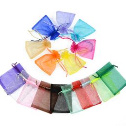 Boxes 100pcs Drawstring Jewellery Bag Pouch Organza Large Size Packaging Bags Wedding Party Decoration Drawable Storage Bag Gift Pouches