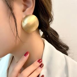 Stud Earrings Trendy Metal Big For Women Vintage Punk Gold Color Large Hemisphere Statement Earring Wedding Jewelry Party Gift