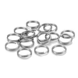 50-100pcs/lot 6 8 10 12mm Stainless Steel Open Jump Split Rings Double Loops Connectors For DIY Jewellery Making keyring Supplie