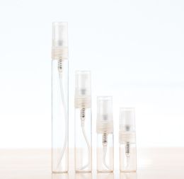 Clear Thin Glass Perfume Spray Bottle Small Mist Sprayer Sample Test Bottle Tube Glass Vials Refillable Perfume Bottle 2ml 3ml 5ml 10ml