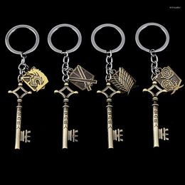 Pendant Necklaces Anime Attack On Titan No Kyojin Women Wing Keychain Metal Key Shape Cosplay Jewelry Accessories Collier Kolye