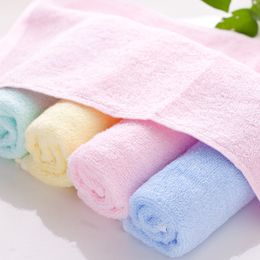Wholesale bamboo Fibre towel solid thickening Small mini towel baby wipes quick dry hand towel children bathroom wash face towel