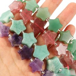 Beads Natural ite/Amethysts/Strawberry Quartz Gem Stone Beads Star Shape Loose Beads For Jewellery Making DIY Bracelet Necklace