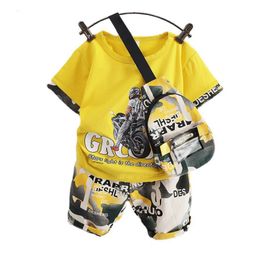 Clothing Sets Boys Clothing Summer Baby Girls Clothes Children Sport TShirtShortsBag 2PcsSets Toddler Fashion Costume Kids Tracksuits 230520