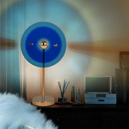 Table Lamps Sunset LED Projector Lamp USB Rainbow Night Light Sun Atmosphere Table Lamp for Bedroom Bar Shop Background Home Decor Bauhaus G230522