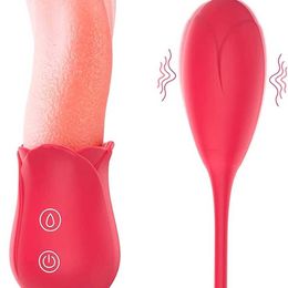 factory outlet Women's sex toy rose vibrator G-point clitoral licks vibrations realistic tongue suitable for couples' foreplay and women