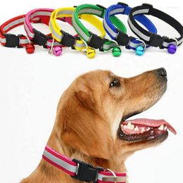 Dog Collars Pet Accessories Collar Supplies Cat Puppy Stuff Reflective Sticker Cloth Luminous Mascotas Perros