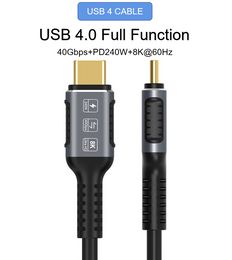 8K60Hz USB4 Data Cable 240W fast charging 40G High Speed projection full-function compatible with USB 3.1 wire Thunderbolt interface