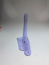 Glass hookah purple proxy long handle new style smoking pipe oil rig factory outlet welcome order
