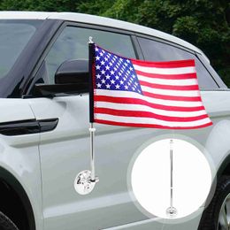 Party Decoration Flag Pole Holder Car Flagpole Mount Window Bracket Suction Cup Mini Stand Vehicle Base Table Holders Flags Clip Support Truck T230522