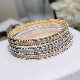 Bangles 2022 Latest Fashion Simple Single Row Zircon Ladies Bracelet Gorgeous Luxury Brand Original Jewellery Exquisite Gifts