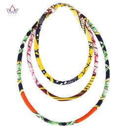 Torques 2022 African Kente Print Necklace Multicolor Anakara Kente Handmade Jewellery Dashiki Bib Necklace WYB53