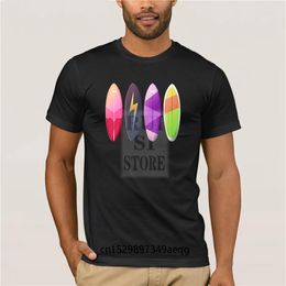 Men's T Shirts Customised T-shirts Surfboard Collection Design Fashion Sunrise Colours Summer Short Shirt