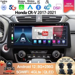 12.3inch Car Multimedia Radio For Honda CRV CR-V 2017 2018 2019 2020 2021 1920*720DVD QLED Android12 Screen CarPlay video player-3