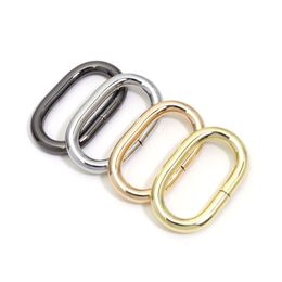 5Pcs Metal Oval Ring Spring Clasps Openable Fasteners Keychain Bag Clips Hook Dog Chain Buckles Connector For DIY Jewellery Making