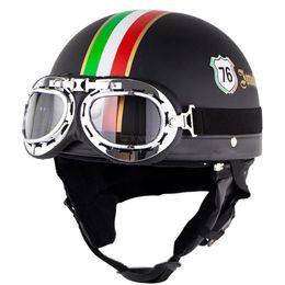 Motorcycle Helmets Retro Helmet Vintage Scooter Casco Moto Motorbike Open Face Half Helme For Men And Women