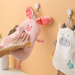 Cute Animal Hand Towel for Child Super Absorbent Microfiber Kitchen Towel High-efficiency Tableware Cleaning Towel Kitchen Tool