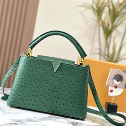 Large Capacity Handbag Designer Shoulder Bag #93483 womens solid color leather Bag Classic ostrich Pattern Crossbody bag temperament Purse Card Bag