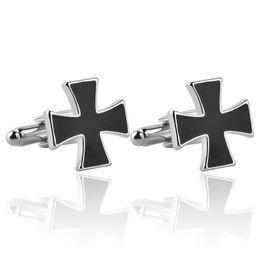 High Quality Black Clover Business Cufflinks For Men French Shirt Button Cuff Links Wedding Fashion Jewelry Gifts For Father