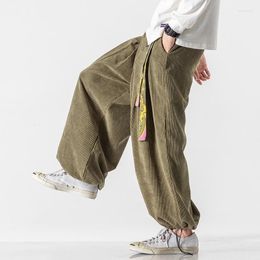 Men's Pants Chinese Hip Wide Style VelVet 2023 Hop Men's EmbroidErEd Leg Harem Men Winter Casual Streetwear Hanfu