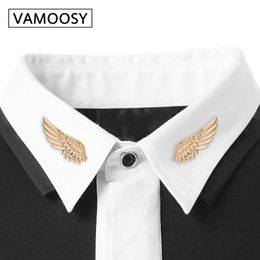 Tie clip Wing Brooches 2018 Fashion clothes Jewellery Personality cufflinks Clip women's shirts Buttoned Pin Male Accessories