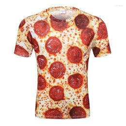 Men's T Shirts Brand Pizza Shirt Men 3d T-shirt Food Graffiti Printed Tshirt Funny Fit Sexy Mens Clothing Casual Top 2023