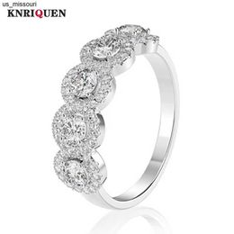 Band Rings Vintage 100 925 Sterling Silver High Carbon Diamond Sapphire Rings for Women Gemstone Wedding Band Cocktail Party Fine Jewellery J230522