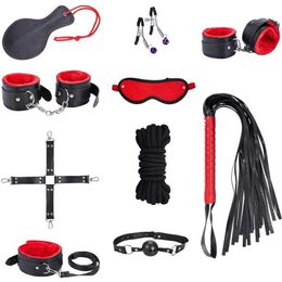 factory outlet Sexual restriction piece toy leather binding constraint set couple sex game produced by Luvsex